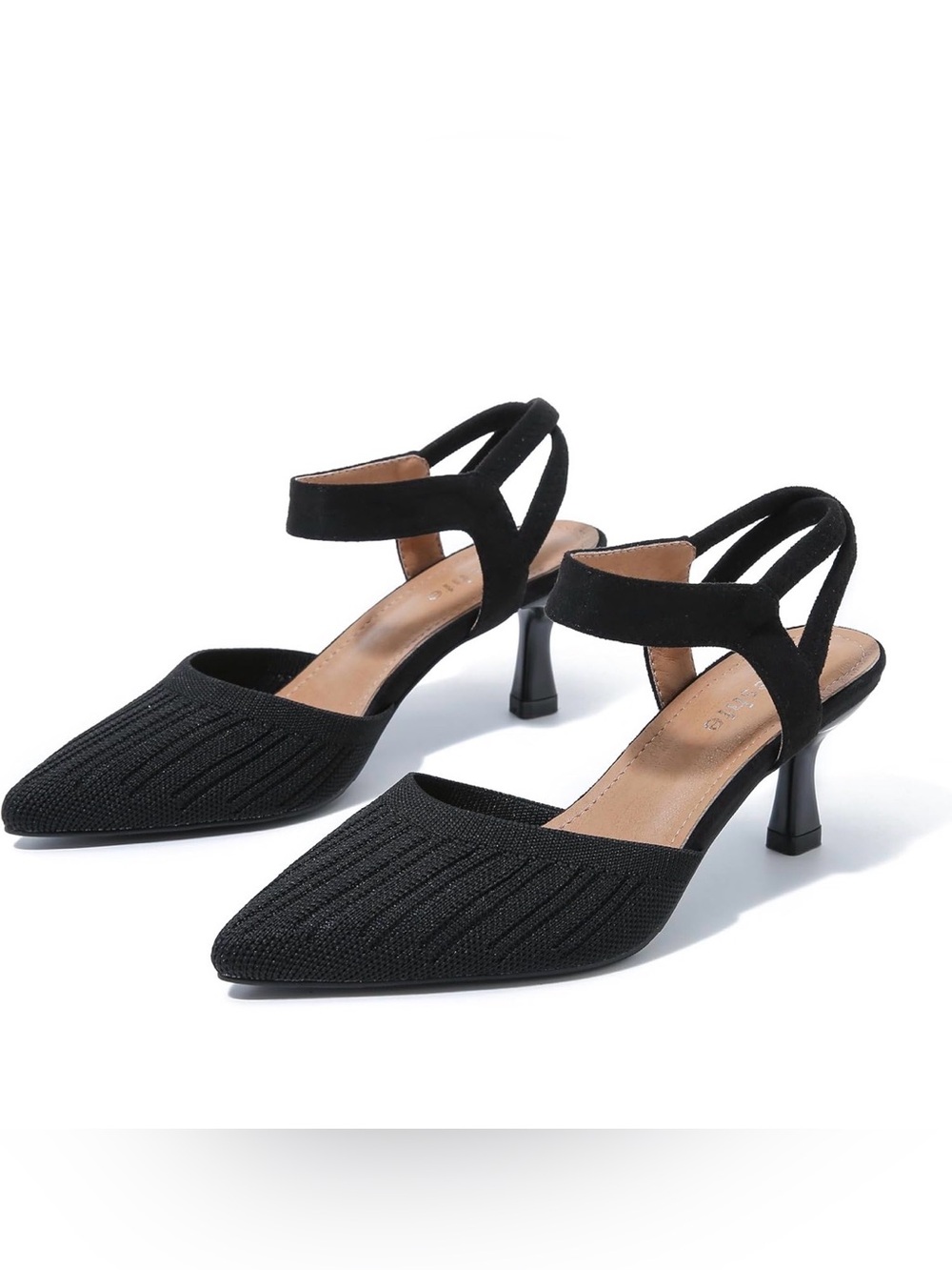 Pointed toe kitten heel pumps